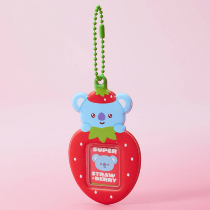 BT21 - STRAWBERRY PARTY MINI PHOTO HOLDER KEYRING - COKODIVE