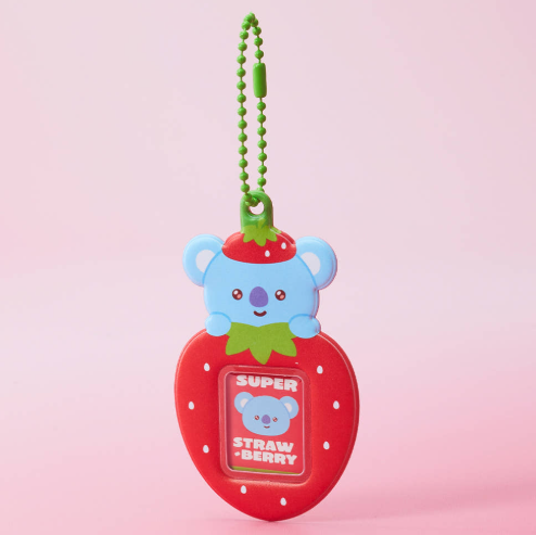 BT21 - STRAWBERRY PARTY MINI PHOTO HOLDER KEYRING - COKODIVE