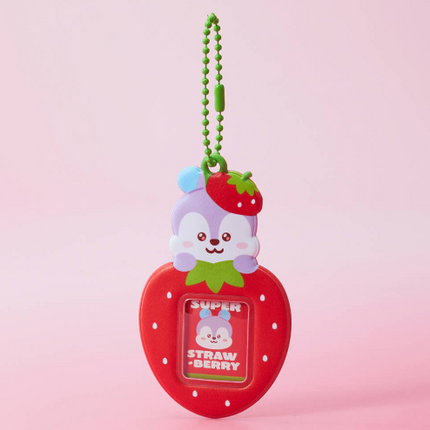 BT21 - STRAWBERRY PARTY MINI PHOTO HOLDER KEYRING - COKODIVE