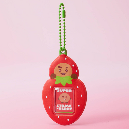 BT21 - STRAWBERRY PARTY MINI PHOTO HOLDER KEYRING - COKODIVE