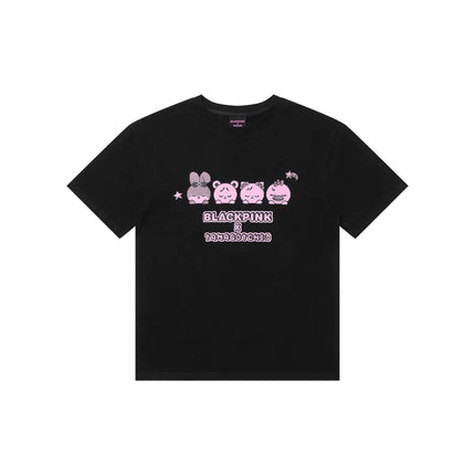 BLACKPINK - BLACKPINK X TAMAGOTCHI OFFICIAL MD PINK GALAXY T-SHIRT BLACK - COKODIVE