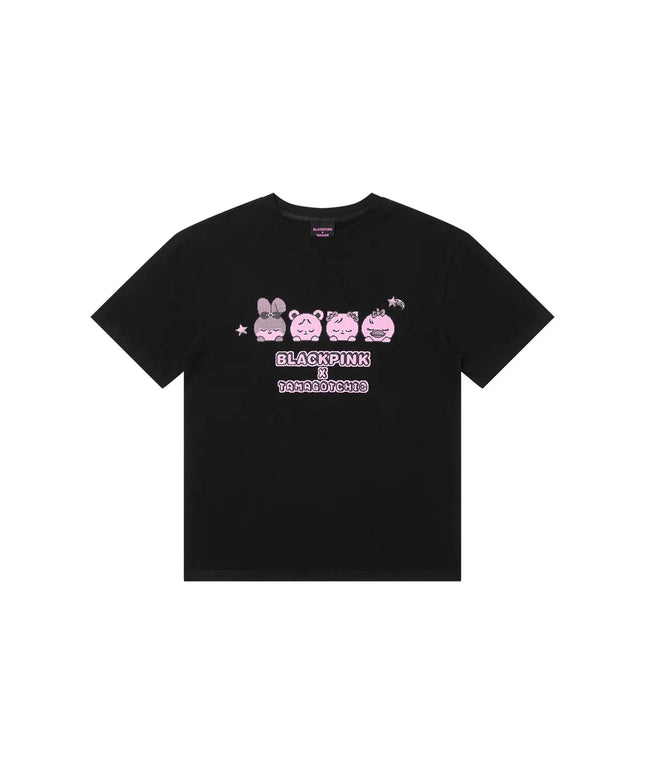 BLACKPINK - BLACKPINK X TAMAGOTCHI OFFICIAL MD PINK GALAXY T-SHIRT BLACK - COKODIVE