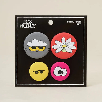G-DRAGON - ZO&FRIENDS LUCKY SHOP OFFICIAL MD ZOA PIN BADGE SET - COKODIVE
