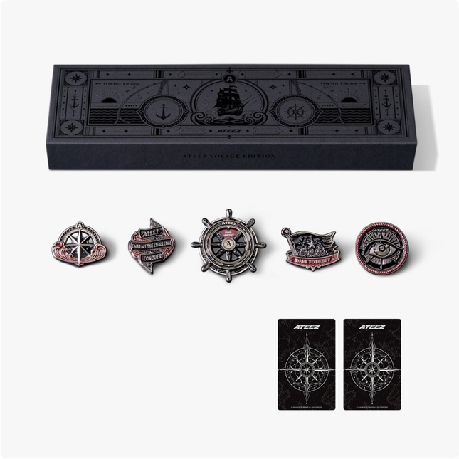 ATEEZ - ATEEZ X FANPLDAY OFFICIAL MD METAL PIN SET VOYAGE EDITION - COKODIVE