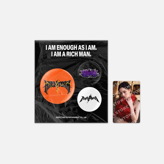 AESPA - RICHMAN POP UP OFFICIAL MD PIN BUTTON SET - COKODIVE