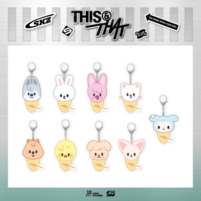 STRAY KIDS - THIS & THAT POP UP OFFICIAL MD PLUSH KEYRING ICECREAM VER