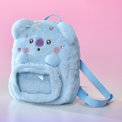 BT21 - RIBBONED U BABY CLEAR POCKET PLUSH BAG - COKODIVE