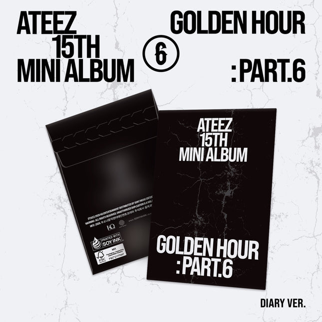 ATEEZ - GOLDEN HOUR : PART.6 15TH MINI ALBUM POCAALBUM DIARY VER - COKODIVE