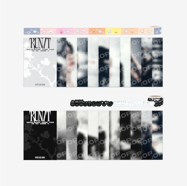 STRAY KIDS - RUN IT WORLD TOUR IN SEOUL OFFICIAL MD POSTCARD BOOK & ROLL STICKER SET - COKODIVE