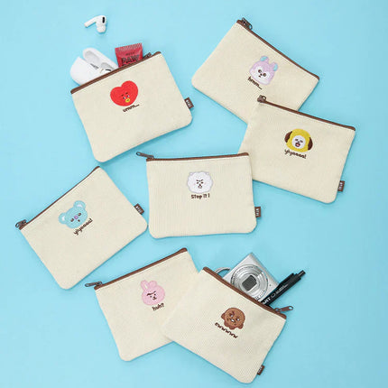 BT21 - TODAY'S FACE FLAT SQUARE POUCH - COKODIVE
