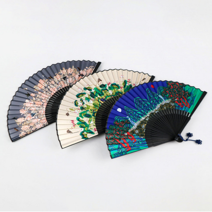 PREMIUM MINHWA BAMBOO COTTON-SILK FOLDING FAN - COKODIVE