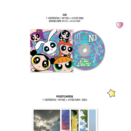 NEWJEANS - GET UP 2ND EP ALBUM THE POWERPUFF GIRLS X NJ BOX VER. NO P.O.B VER. - COKODIVE