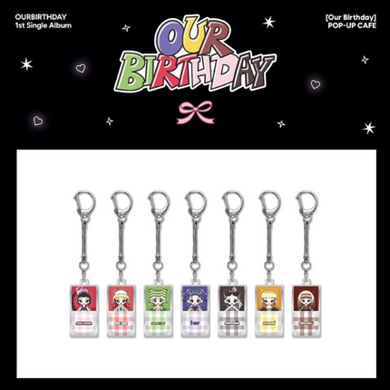 OURBIRTHDAY - OUR BIRTHDAY POP UP OFFICIAL MD RANDOM KEYCAP KEYRING - COKODIVE