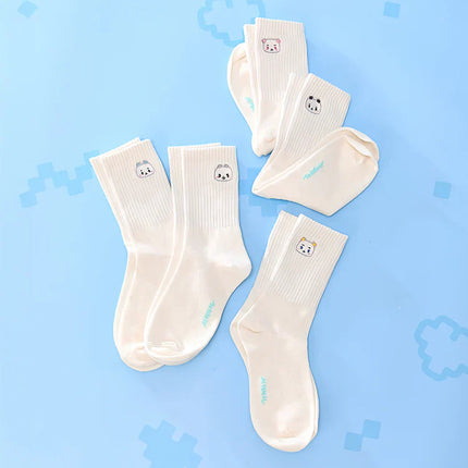 PLAVE - MMMM BABY OFFICIAL MD RIB EMBROIDERED SOCKS - COKODIVE