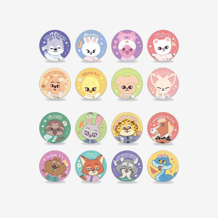 STRAY KIDS - ZOOTOPIA 2 SKZOO POP UP OFFICIAL MD SECRET GLITTER CAN BADGE (RANDOM) - COKODIVE