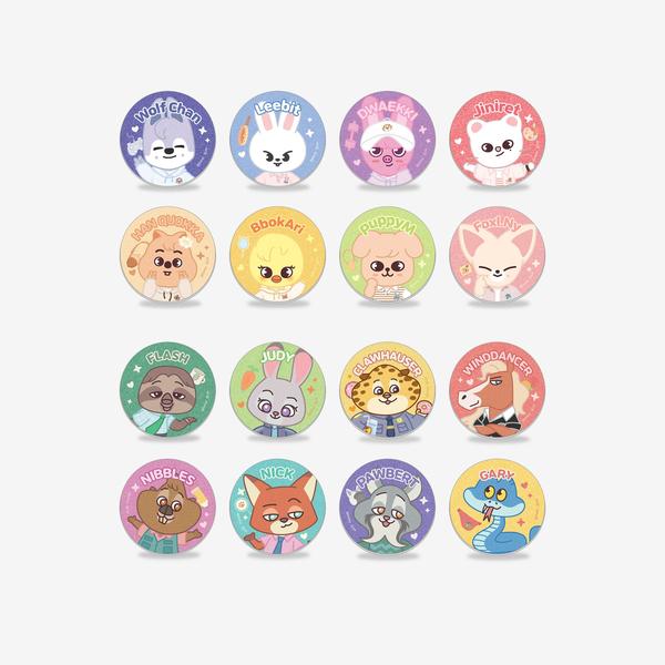 STRAY KIDS - ZOOTOPIA 2 SKZOO POP UP OFFICIAL MD SECRET GLITTER CAN BADGE (RANDOM) - COKODIVE