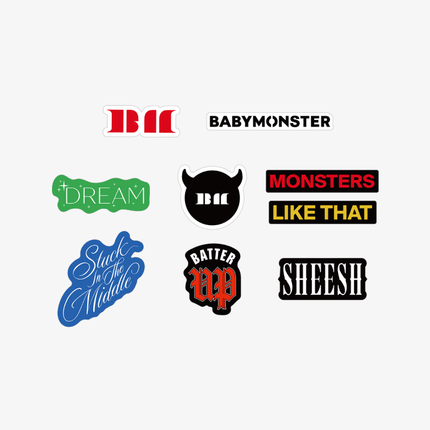 BABYMONSTER - SEE YOU THERE OFFICIAL MD LOGO STICKER PACK - COKODIVE