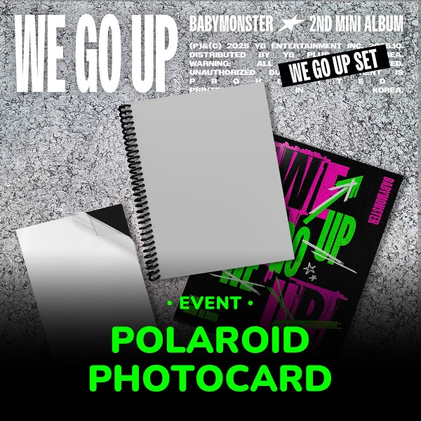 BABYMONSTER - WE GO UP 2ND MINI ALBUM WITHMUU GIFT PHOTOBOOK VER SET - COKODIVE