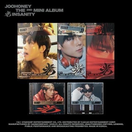 MONSTA X JOOHONEY - INSANITY 2ND MINI ALBUM STARSHIP GIFT STANDARD SET + JEWEL VER SET