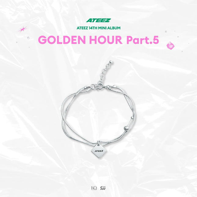 ATEEZ - GOLDEN HOUR : PART.5 POP UP OFFICIAL MD 925 SILVER BRACELET - COKODIVE