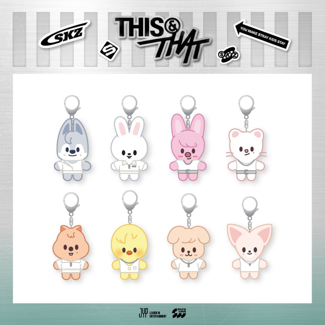 STRAY KIDS - THIS & THAT POP UP OFFICIAL MD SKZOO COSTUME PLUSH KEYRING