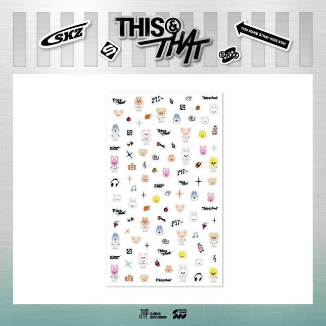 STRAY KIDS - THIS & THAT POP UP OFFICIAL MD SKZOO MICRO STICKER - COKODIVE