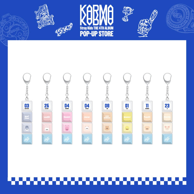 STRAY KIDS - KARMA POP UP STORE OFFICIAL MD SKZOO KEYCAP KEYRING - COKODIVE