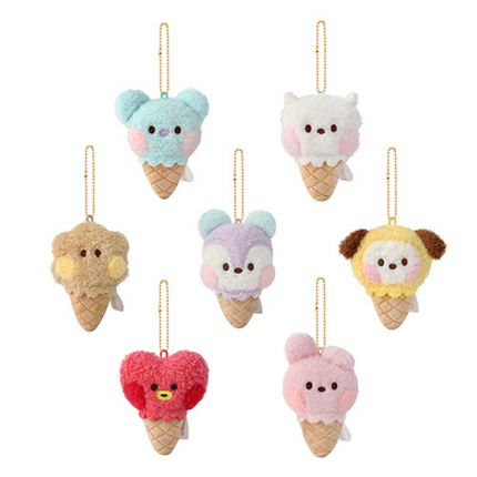 BT21 MININI ICE CREAM PLUSH KEYRING - COKODIVE