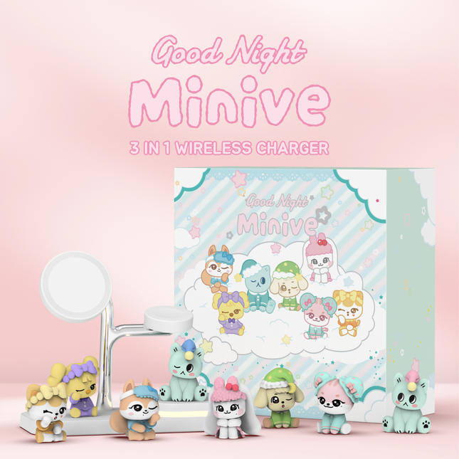 IVE - GOOD NIGHT MINIVE 3 IN 1 WIRELESS CHARGER LUXURY PACKAGE SET - COKODIVE
