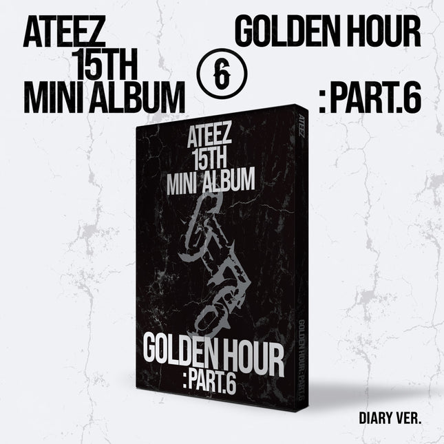 ATEEZ - GOLDEN HOUR : PART.6 15TH MINI ALBUM UNIVERSAL MUSIC GIFT STANDARD DIARY VER - COKODIVE