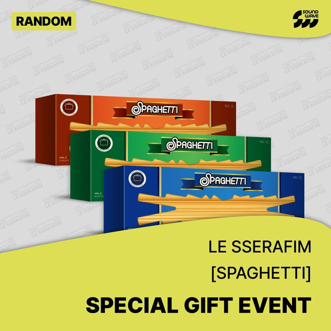 LE SSERAFIM - SPAGHETTI 1ST SINGLE ALBUM SOUNDWAVE LUCKY DRAW EVENT STANDARD RANDOM - COKODIVE