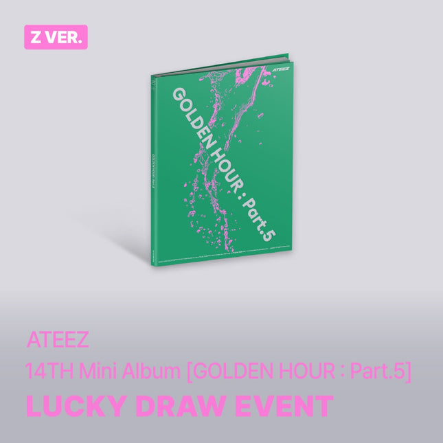 ATEEZ - GOLDEN HOUR : PART.5 14TH MINI ALBUM SOUNDWAVE LUCKY DRAW EVENT STANDARD Z VER - COKODIVE