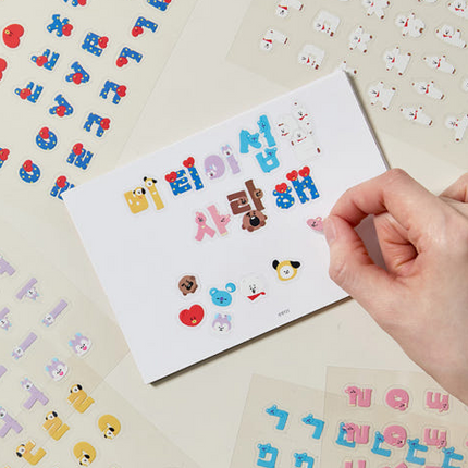 BT21 - SOUVENIR EDITION HANGEUL STICKER - COKODIVE