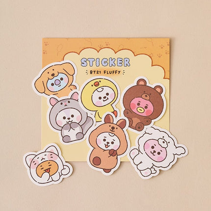 BT21 - BABY FLUFFY STICKER PACK SET(7EA) - COKODIVE