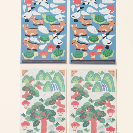 KOREAN TEN SYMBOLS STICKERS (4 SHEETS) - COKODIVE