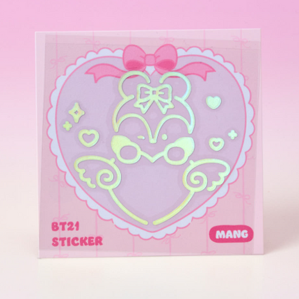 BT21 - RIBBONED U MININI HOLOGRAM MEDIUM STICKER (2EA) - COKODIVE