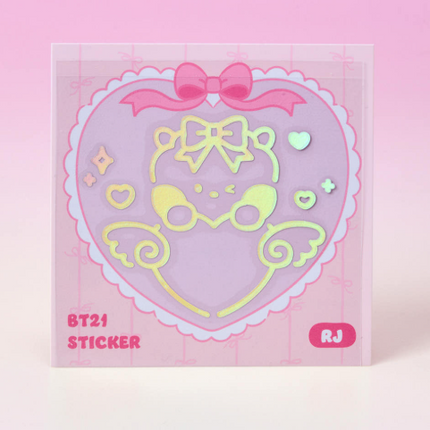 BT21 - RIBBONED U MININI HOLOGRAM MEDIUM STICKER (2EA) - COKODIVE