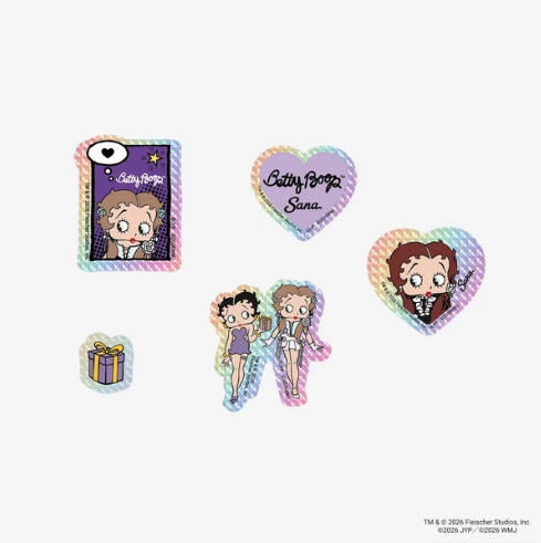 TWICE SANA - BETTY BOOP X SANA OFFICIAL MD STICKER SET - COKODIVE