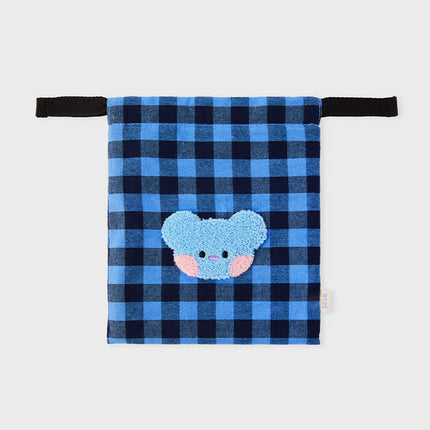 BT21 - MININI BASIC CHECK STRING POUCH