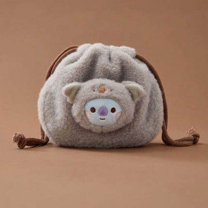BT21 - BABY MORE FLUFFY FACE DOLL STRING POUCH - COKODIVE