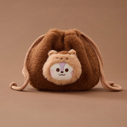 BT21 - BABY MORE FLUFFY FACE DOLL STRING POUCH - COKODIVE