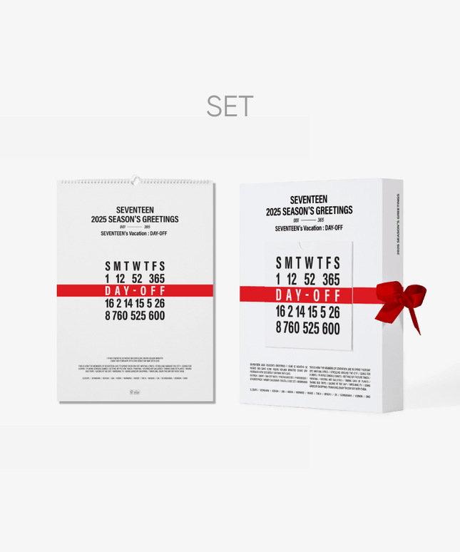 SEVENTEEN - SEVENTEEN'S VACATION : DAY-OFF 2025 SEASON'S GREETINGS + WALL CALENDAR WEVERSE GIFT - COKODIVE