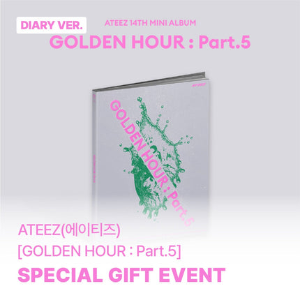 ATEEZ - GOLDEN HOUR : PART.5 14TH MINI ALBUM SOUNDWAVE GIFT STANDARD DIARY VER