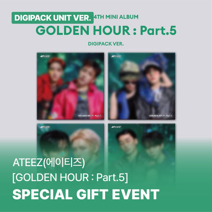 ATEEZ - GOLDEN HOUR : PART.5 14TH MINI ALBUM SOUNDWAVE GIFT DIGIPACK UNIT VER RANDOM