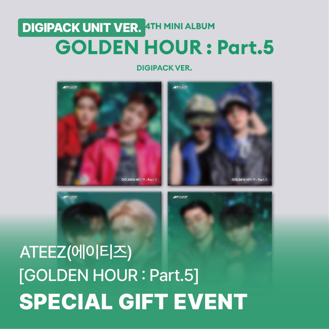 ATEEZ - GOLDEN HOUR : PART.5 14TH MINI ALBUM SOUNDWAVE GIFT DIGIPACK UNIT VER RANDOM