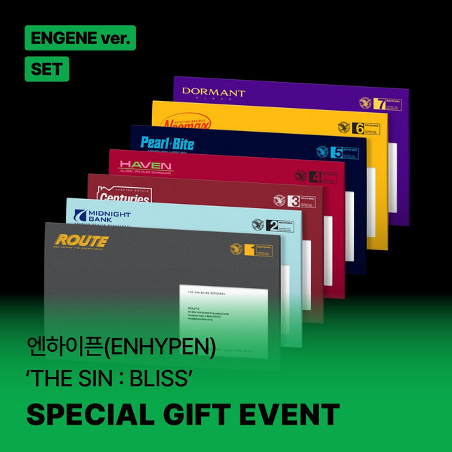 ENHYPEN - THE SIN : BLISS 8TH MINI ALBUM SOUNDWAVE GIFT ENGENE VER SET - COKODIVE