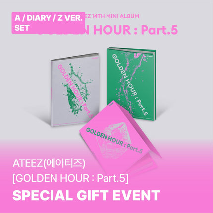 ATEEZ - GOLDEN HOUR : PART.5 14TH MINI ALBUM SOUNDWAVE GIFT STANDARD SET
