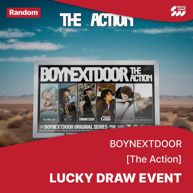 BOYNEXTDOOR - THE ACTION 5TH EP ALBUM SOUNDWAVE LUCKY DRAW EVENT FRAME VER RANDOM - COKODIVE