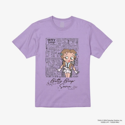 TWICE SANA - BETTY BOOP X SANA OFFICIAL MD T-SHIRT (LAVENDER) - COKODIVE