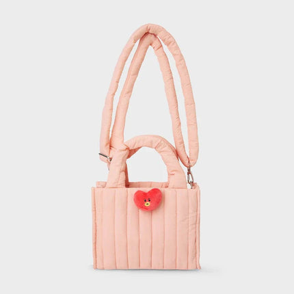 BT21 - QUILTED BAG WITH FACE PLUSH BADGE WINTED EDITION